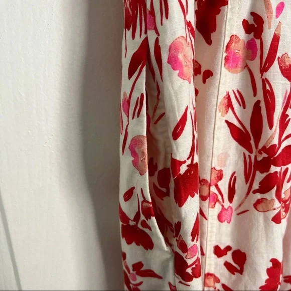 NWT Banana Republic puff sleeve white floral dress - Picture 12 of 14